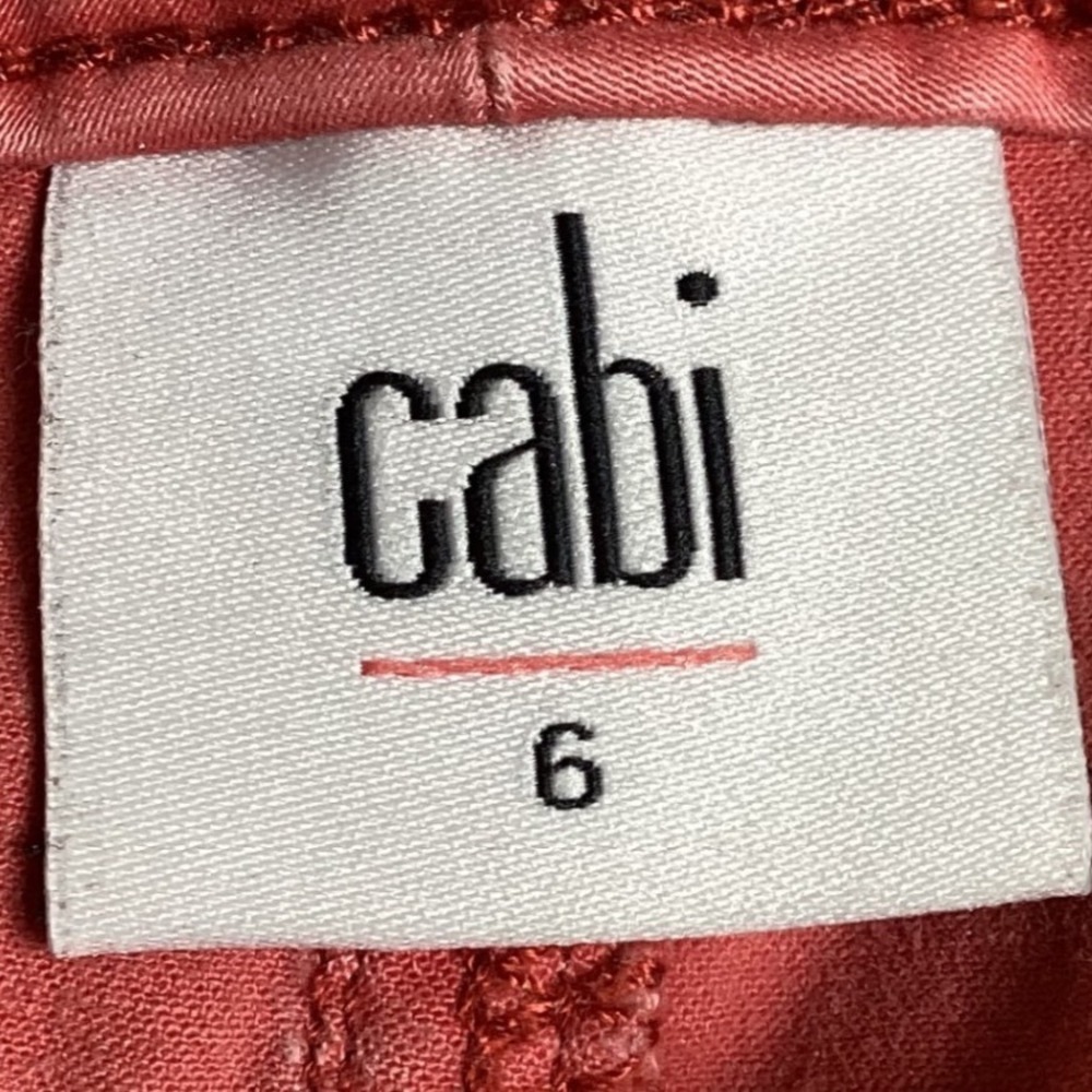 Cabi Dusty Red Utility Jogger Pants 5178 Women's Size 6 Cotton Stretch Slim Fit - Picture 5 of 6